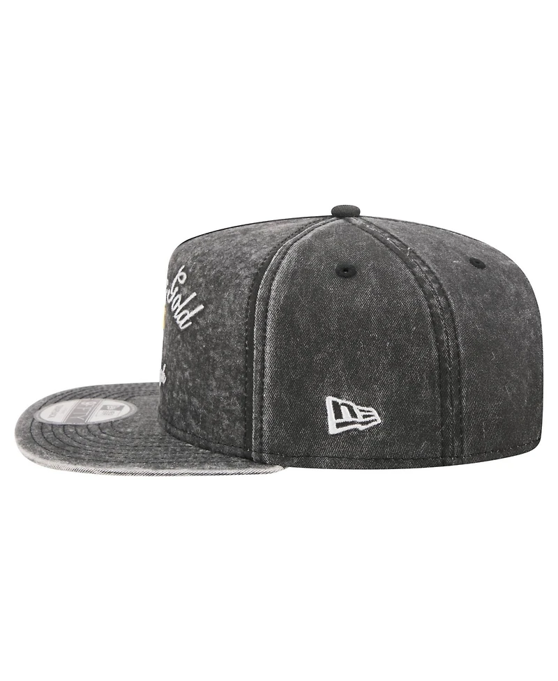 New Era Men's Black Pittsburgh Pirates City Slogan A-Frame 9FIFTY Snapback Hat