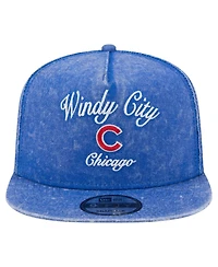 New Era Men's Royal Chicago Cubs City Slogan A-Frame 9FIFTY Snapback Hat
