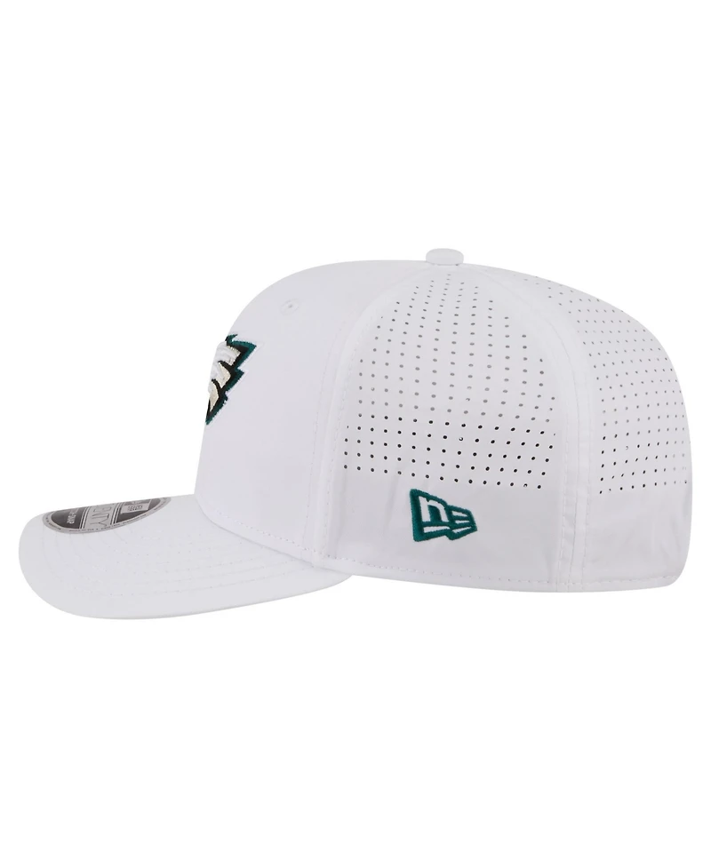 New Era Men's White Philadelphia Eagles Name Plate 9SEVENTY Adjustable Hat