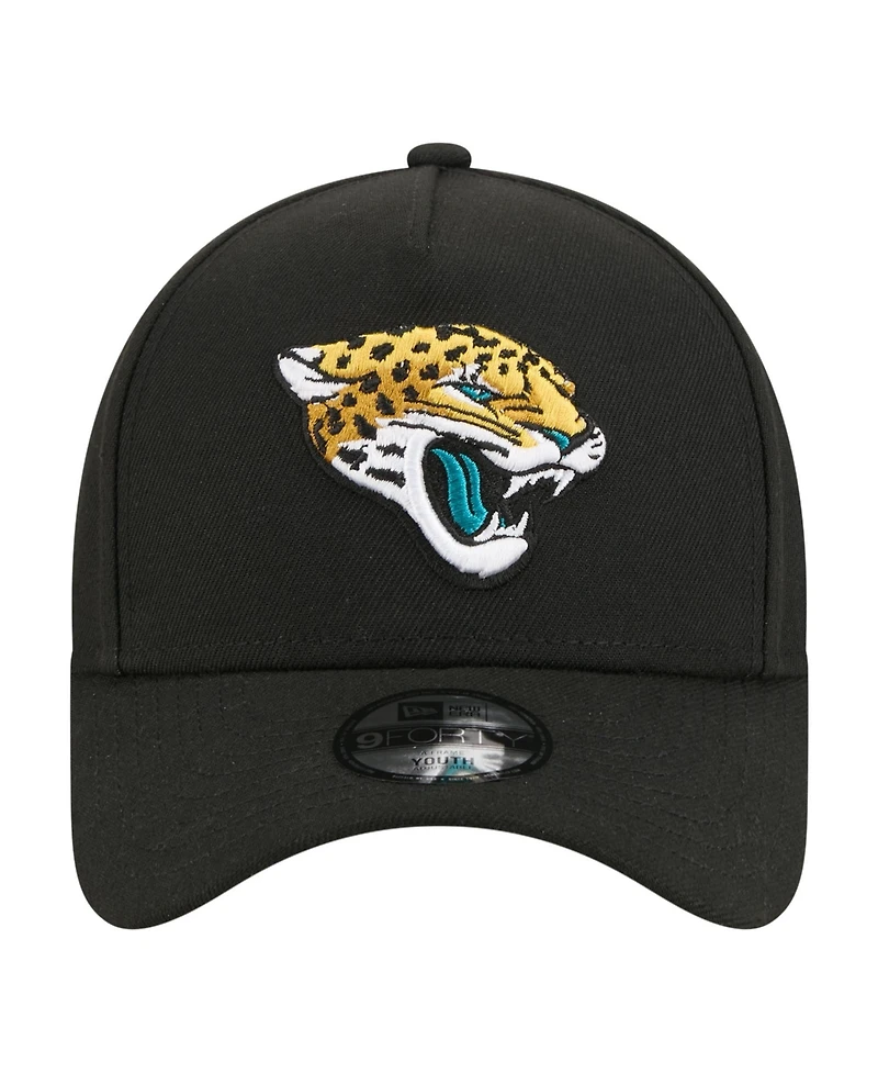New Era Big Boys and Girls Black Jacksonville Jaguars 9FORTY A-Frame Adjustable Hat