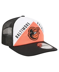 New Era Men's White/Black Baltimore Orioles Retro Cut 19TWENTY Adjustable Trucker Hat