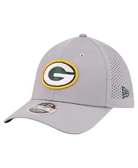New Era Men's Gray Green Bay Packers 39THIRTY M-Crown Flex Fit Hat