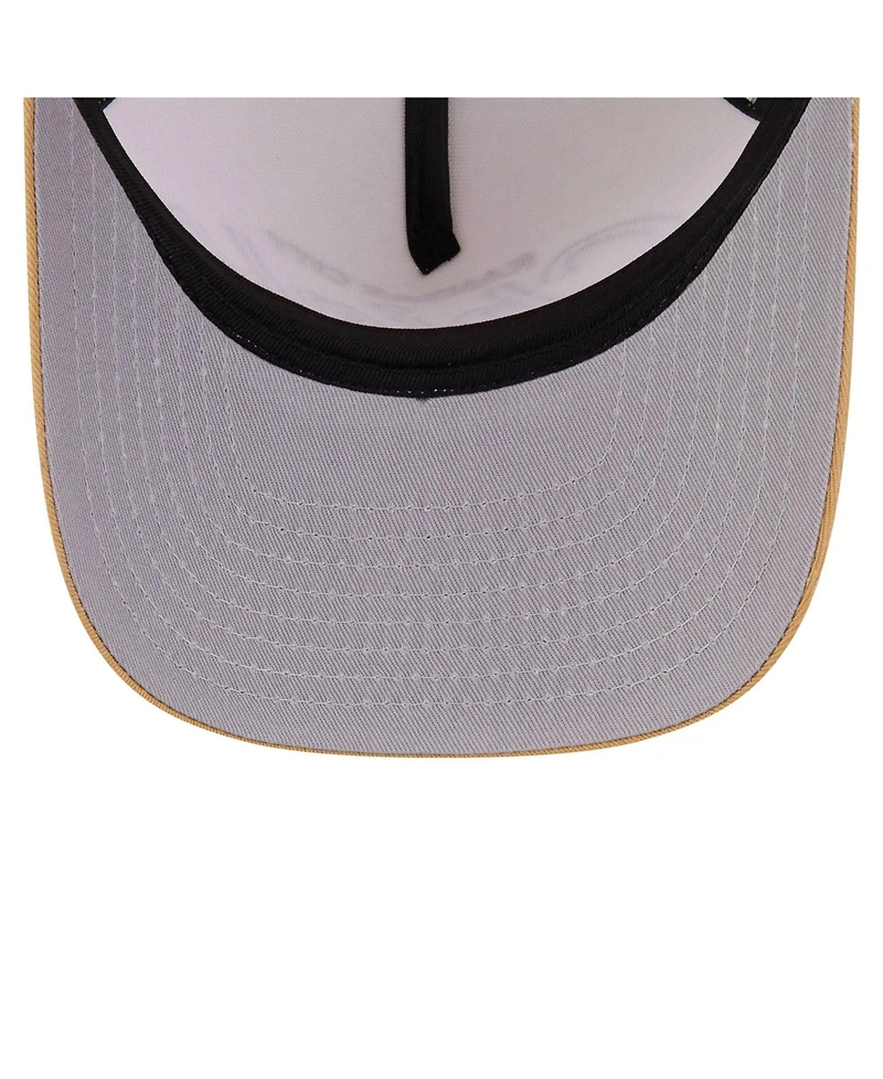 New Era Men's Cream Kansas City Chiefs Herringbone 9FIFTY A-Frame Snapback Hat