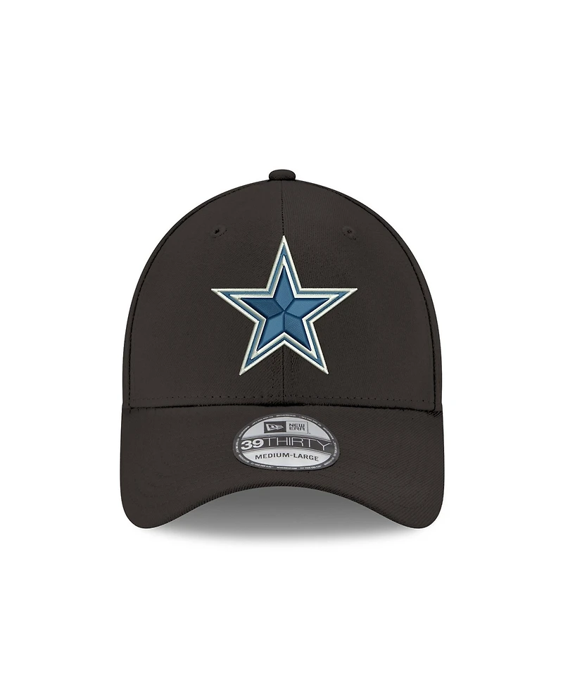 New Era Men's Black Dallas Cowboys Core Team 39THIRTY Flex Hat