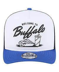 New Era Men's White/Royal Buffalo Bills Foodie 9FIFTY A-Frame Trucker Snapback Hat