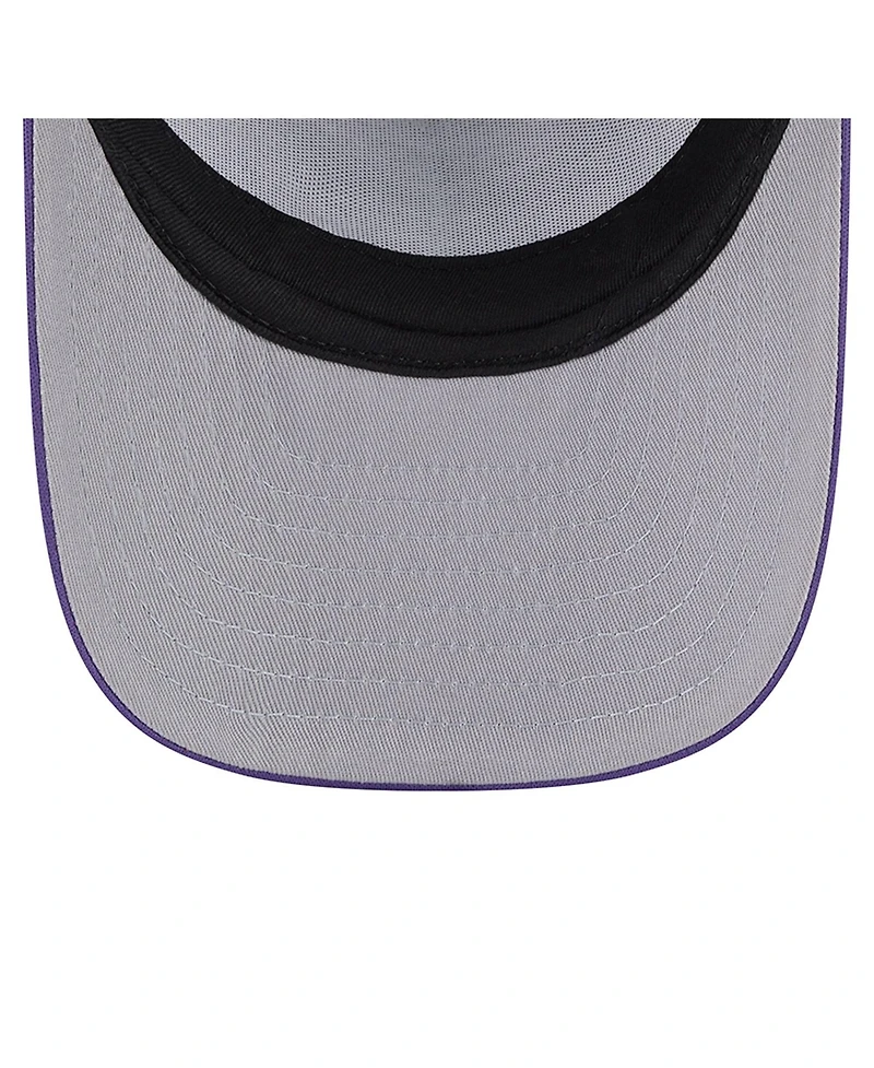 New Era Men's White/Purple Baltimore Ravens Foodie 9FIFTY A-Frame Trucker Snapback Hat