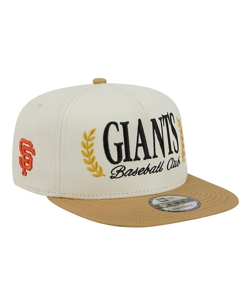 New Era Men's Cream San Francisco Giants Club 9FIFTY A-Frame Snapback Hat