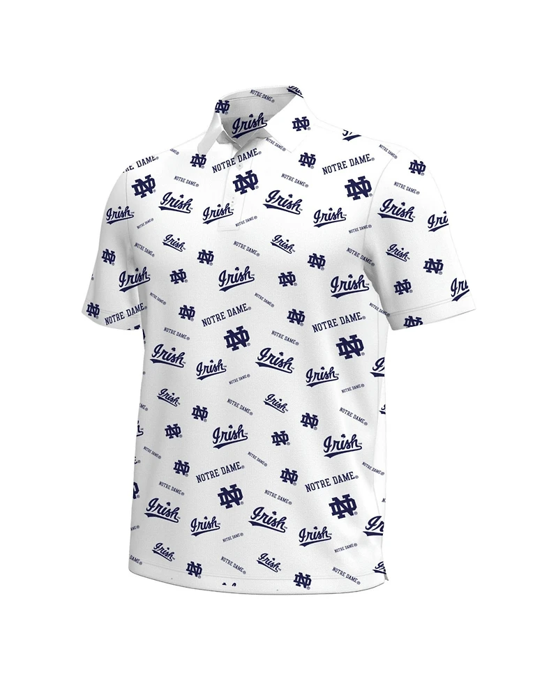 Under Armour Men's White Notre Dame Fighting Irish Gameday Armourfuse Polo Shirt