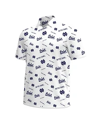 Under Armour Men's White Notre Dame Fighting Irish Gameday Armourfuse Polo Shirt