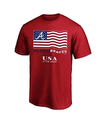 Fanatics Men's Red Atlanta Braves Usa 1776-2026 Big Tall T-Shirt