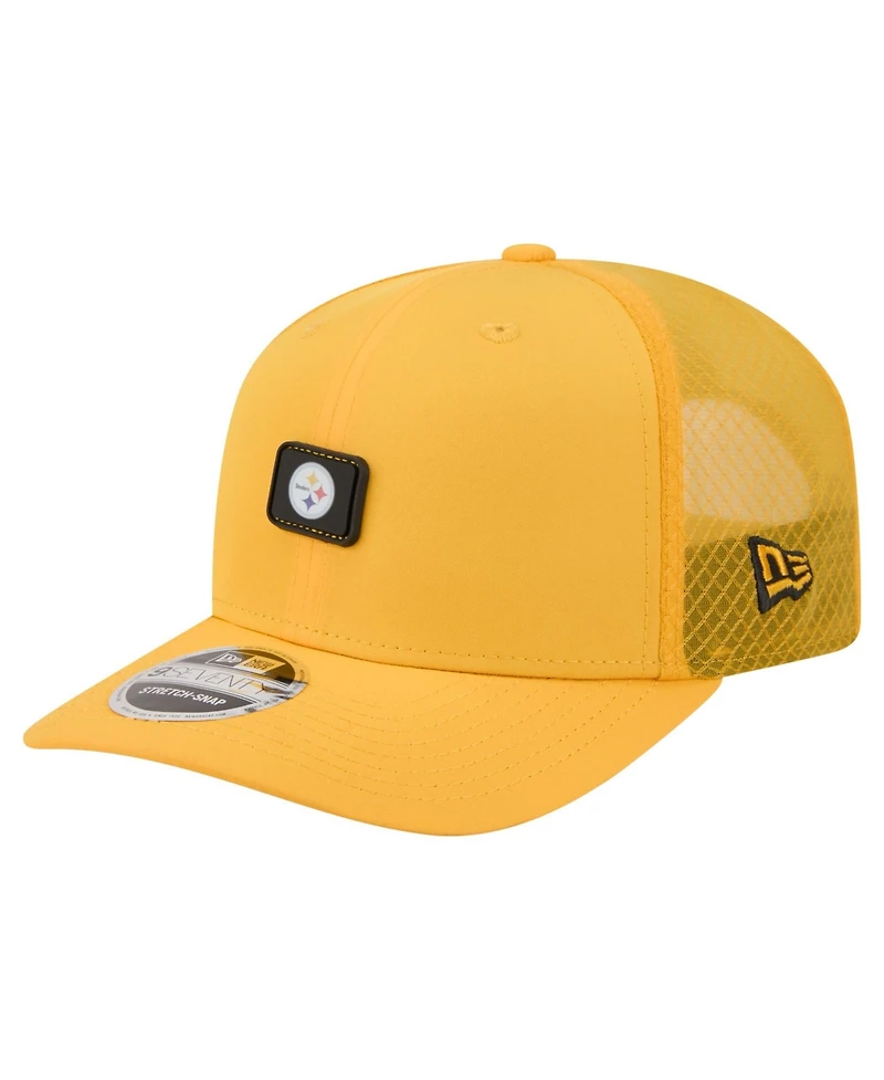 New Era Men's Gold Pittsburgh Steelers Micro Badge 9SEVENTY Adjustable Hat