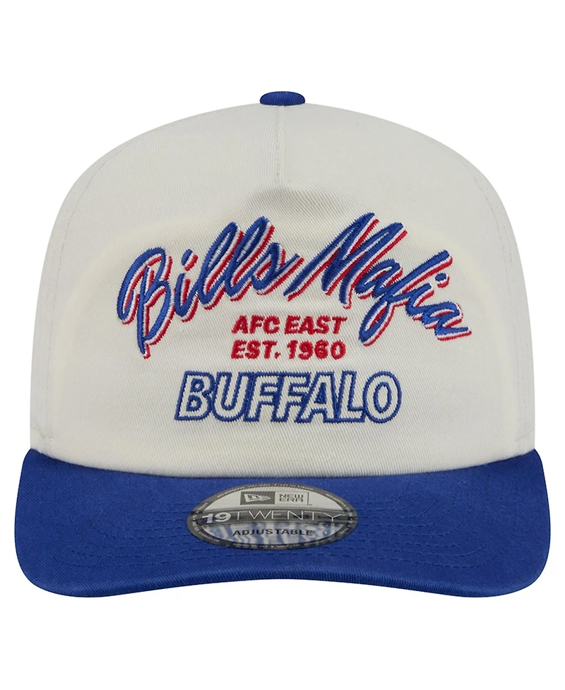 New Era Men's Cream Buffalo Bills Script 19TWENTY Adjustable Hat