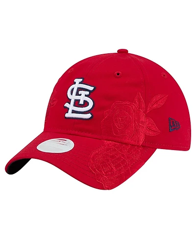 New Era Women's Red St. Louis Cardinals Roses 9TWENTY Adjustable Hat