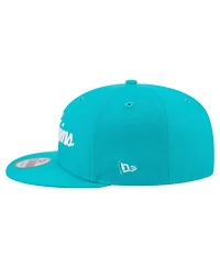 New Era Men's Aqua Miami Dolphins Core Team Script 9FIFTY Snapback Hat