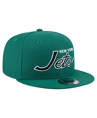 New Era Men's Green New York Jets Core Team Script 9FIFTY Snapback Hat
