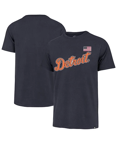 47 Brand Men's Navy Detroit Tigers Heritage U.s. Flag T-Shirt
