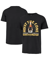 47 Brand Men's Konnor Griffin Black Pittsburgh Pirates Hoist the Cone Player Graphic T-Shirt