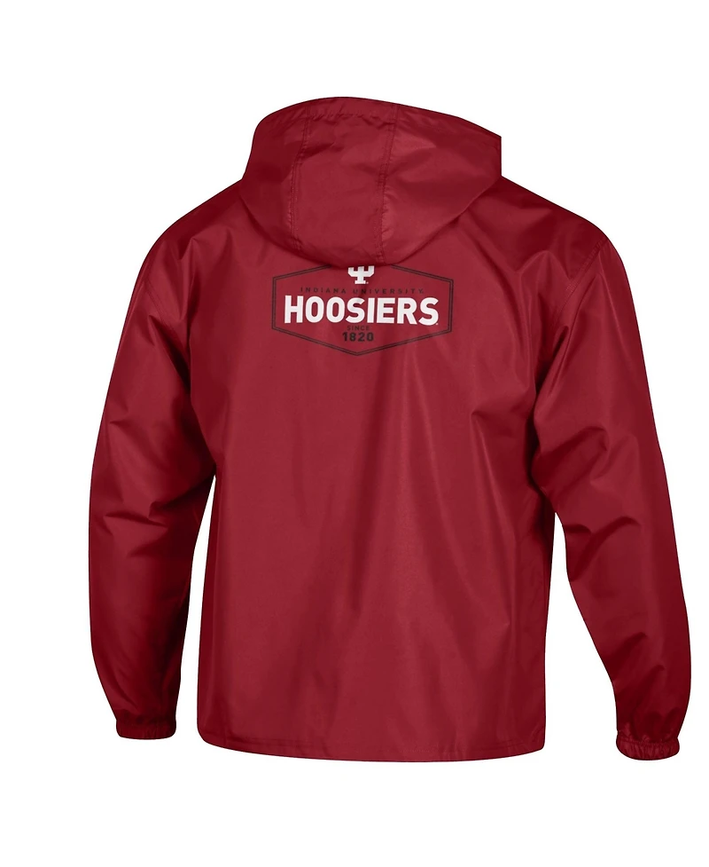 Champion Men's Crimson Indiana Hoosiers Delay Packable Half-Zip Jacket