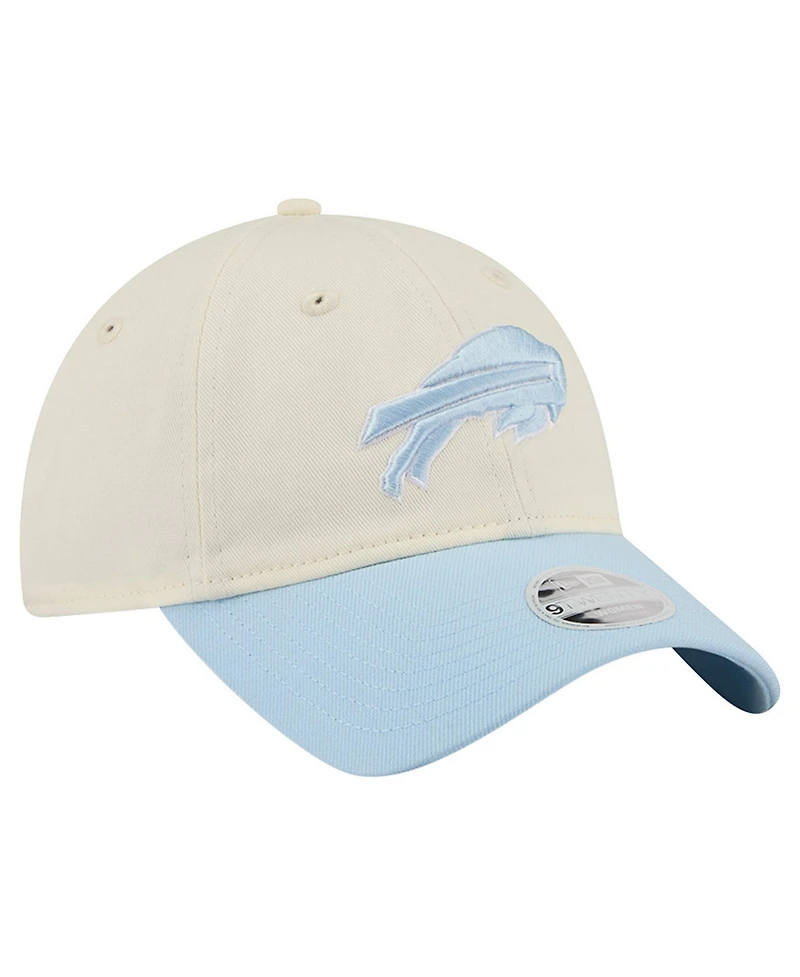 New Era Women's Cream/Coastal Blue Buffalo Bills 9TWENTY Adjustable Hat