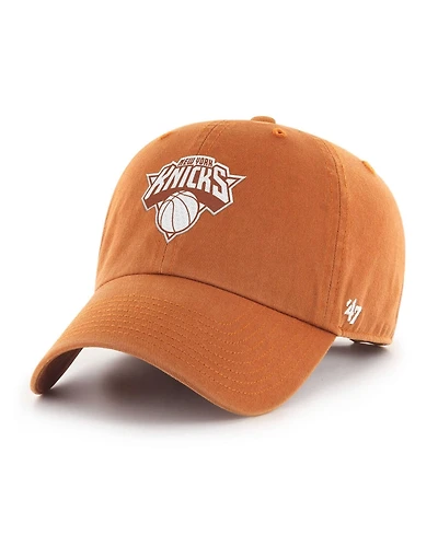 '47 Brand Men's Orange New York Knicks Color Pack Clean Up Adjustable Hat