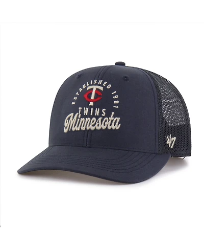 47 Brand Men's Navy Minnesota Twins Pitstop Trucker Adjustable Hat