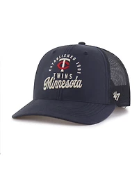 47 Brand Men's Navy Minnesota Twins Pitstop Trucker Adjustable Hat