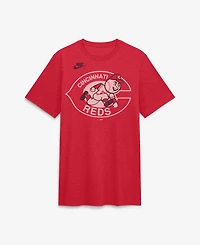 Nike Men's Heather Red Cincinnati Reds Cooperstown Logo Tri-Blend T-Shirt