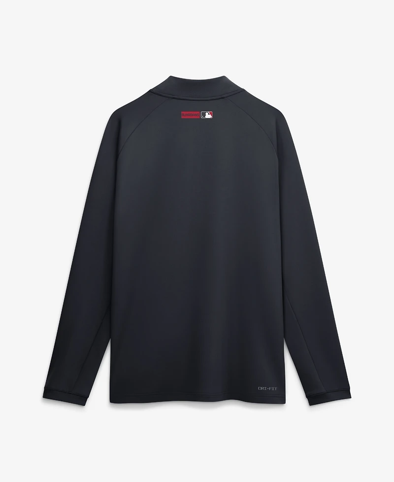 Nike Men's Navy Cleveland Guardians Authentic Collection Dri-fit Raglan Half-Zip Pullover