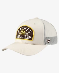 47 Brand Men's Cream San Diego Padres Leland Adjustable Trucker Hat