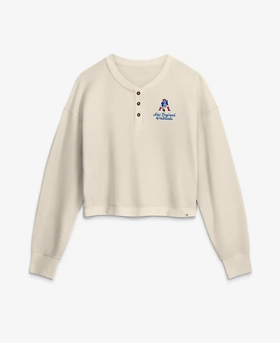 Fanatics Women's New England Patriots Cropped Long Sleeve Relaxed-Fit Shirt