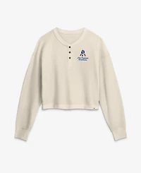 Fanatics Women's New England Patriots Cropped Long Sleeve Relaxed-Fit Shirt