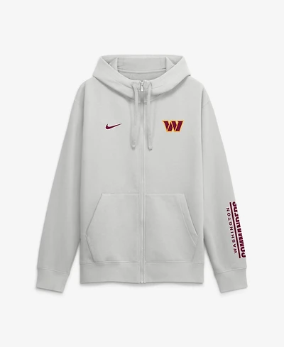 Nike Men's Gray Washington Commanders Cool Down Club Full-Zip Hoodie