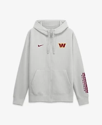 Nike Men's Gray Washington Commanders Cool Down Club Full-Zip Hoodie