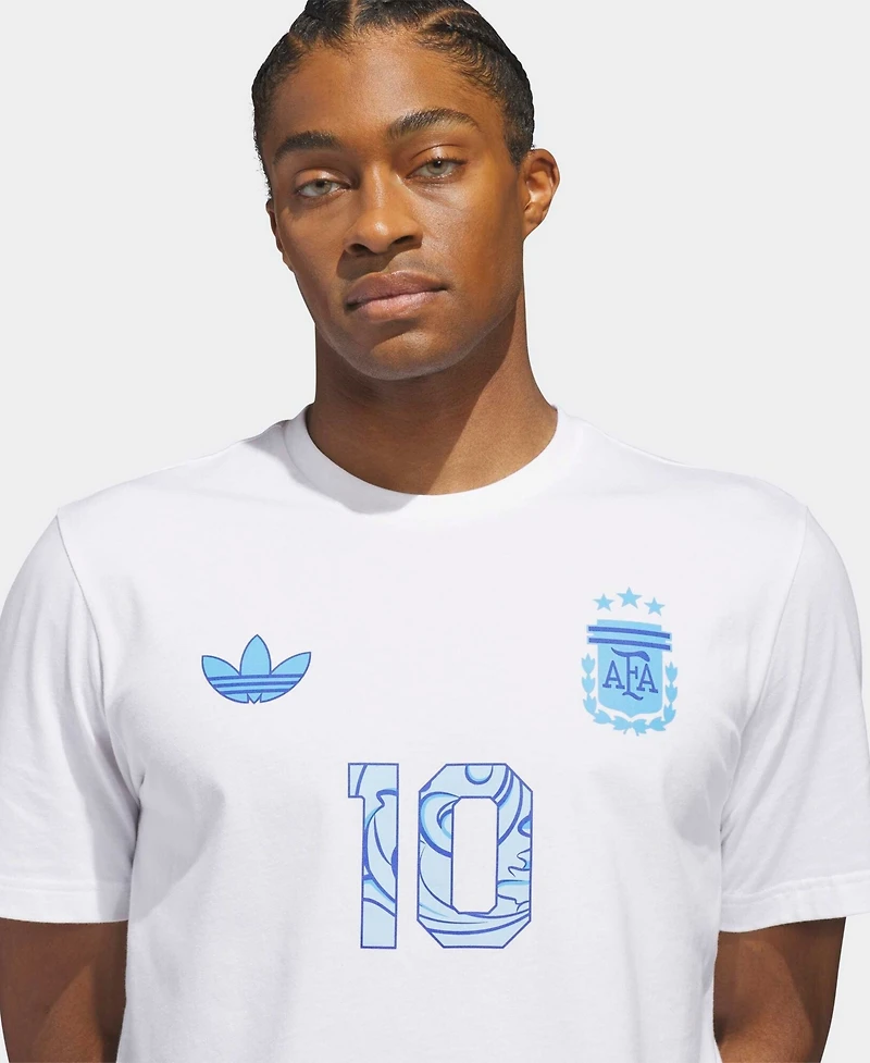 Adidas Men's Lionel Messi White Argentina National Team 2026 Away Jersey Hook Name Number T-Shirt