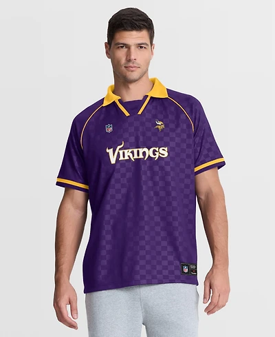 Fanatics Men's Purple/Gold Minnesota Vikings Homerun Raglan V-Neck Polo Shirt