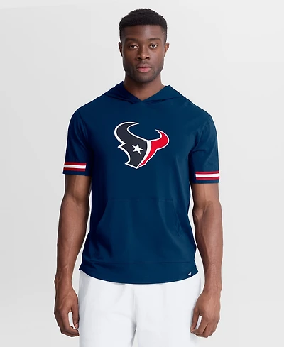 Fanatics Men's Navy Houston Texans Optimal Play Short Sleeve Hooded T-Shirt