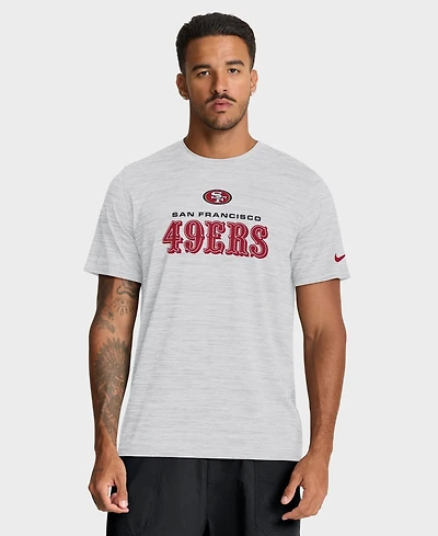 Nike Men's Ash San Francisco 49ers Velocity Endurance Run Dri-fit T-Shirt
