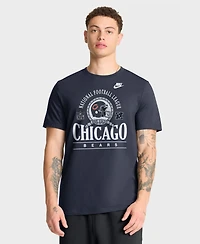 Nike Men's Navy Chicago Bears Rewind Team Spirit Essential Cotton T-Shirt