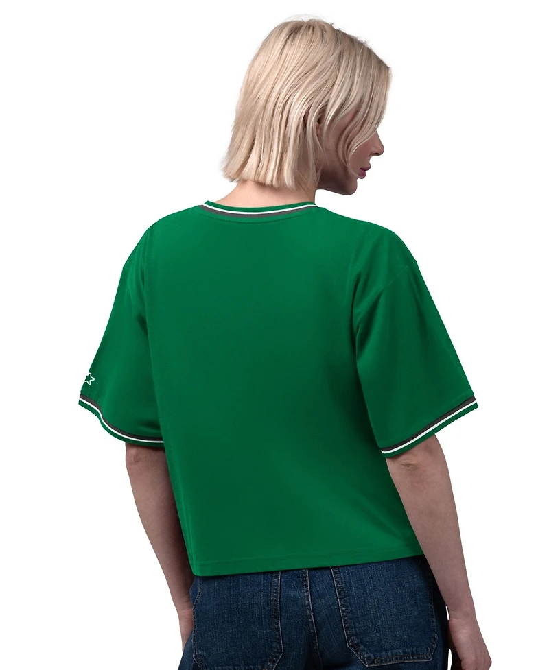 Starter Women's Kelly Green Philadelphia Eagles Vintage Ace Cropped T-Shirt