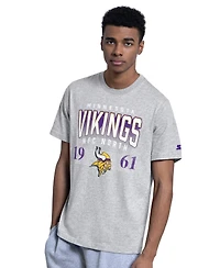 Starter Men's Purple/Gray Minnesota Vikings Two-Pack Logo T-Shirt Set
