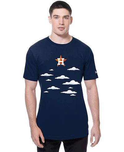 New Era Men's Navy Houston Astros Mlb x Simpsons 2026 Collab Clouds T-Shirt