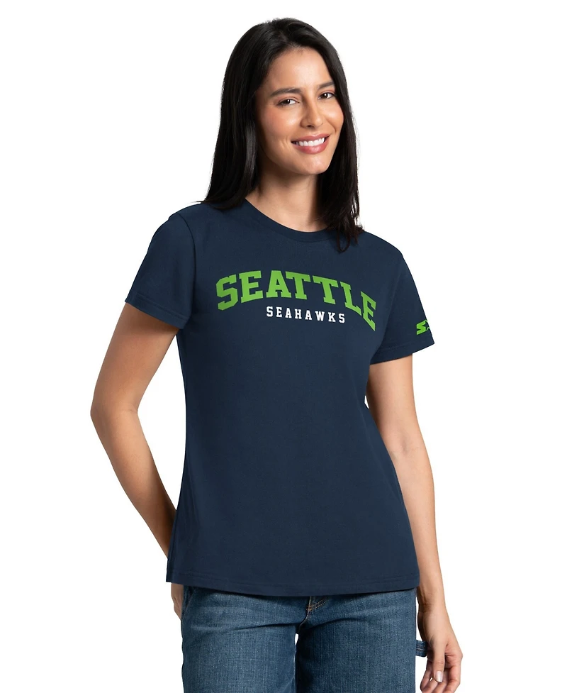 Starter Women's Navy/Neon Green Seattle Seahawks Combo Pack T-Shirt