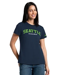 Starter Women's Navy/Neon Green Seattle Seahawks Combo Pack T-Shirt