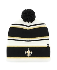 47 Brand Big Boys and Girls White New Orleans Saints Stripling Cuffed Knit Pom Hat