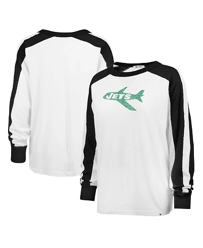 '47 Brand Women's New York Jets Premier Caribou Long-Sleeve Crewneck T-Shirt