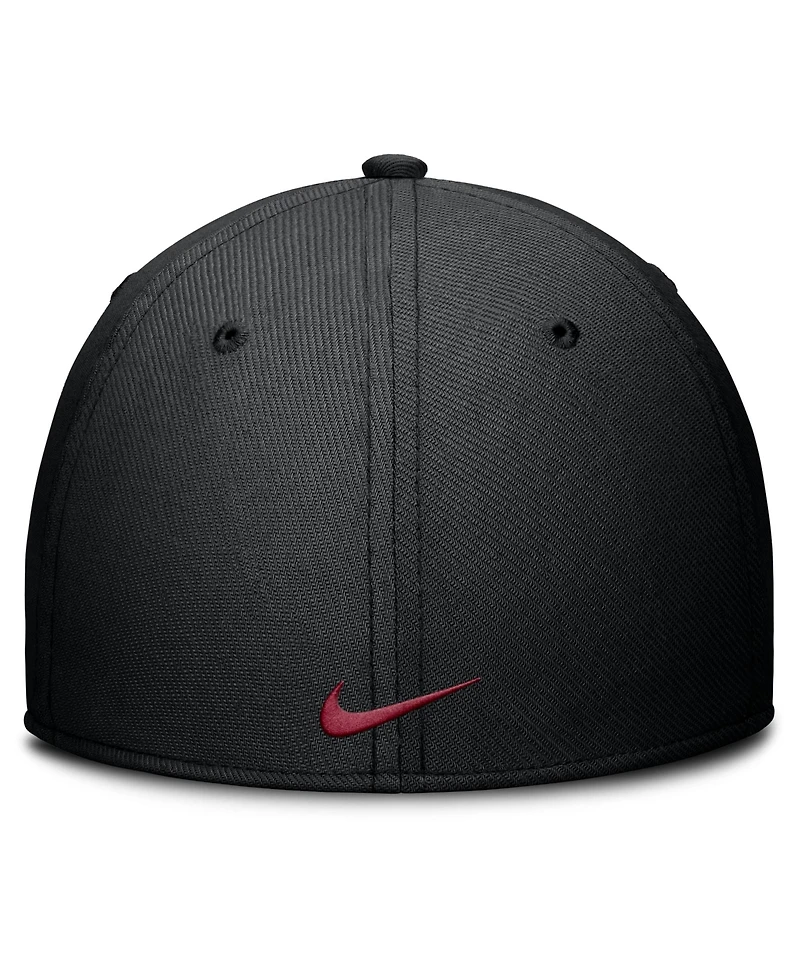 Nike Men's Black Usc Trojans Rise Swoosh Dri-fit Flex Hat