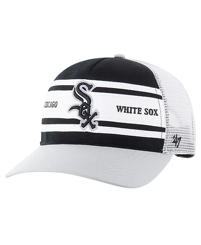47 Brand Men's Black Chicago White Sox Gridiron Super Stripe Relaxed Trucker Hitch Adjustable Hat