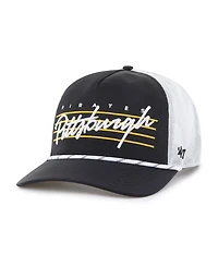 47 Brand Men's Black Pittsburgh Pirates Brrr Downburst Mesh Hitch Adjustable Hat