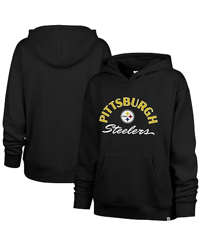 '47 Brand Women's Pittsburgh Steelers Whirlwind Naomi Relaxed-Fit Long-Sleeve Pullover Hoodie