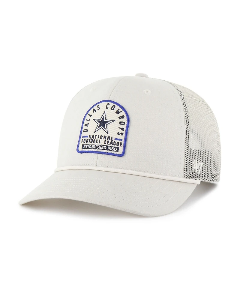 47 Brand Men's Cream Dallas Cowboys Gravestone Trucker Adjustable Hat